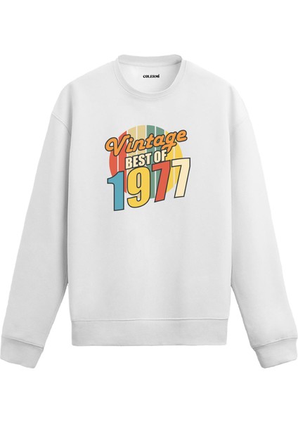 Best Of Vintage 1977 Limited Editiondoğum Tarihi Baskılı Doğum Günü Hediyesi Vintage Retro Sweatshirt