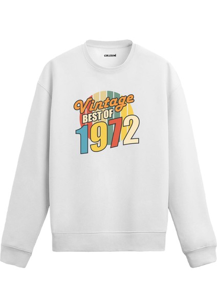 Best Of Vintage 1972 Limited Editiondoğum Tarihi Baskılı Doğum Günü Hediyesi Vintage Retro Sweatshirt