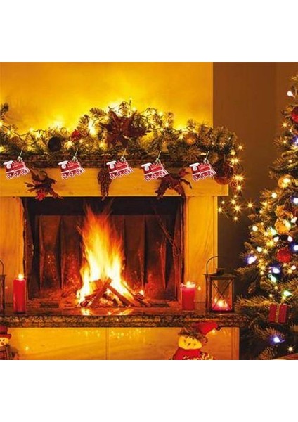 Yılbaşı Temalı Mini Tren Dekorasyon Seti 4 Adet