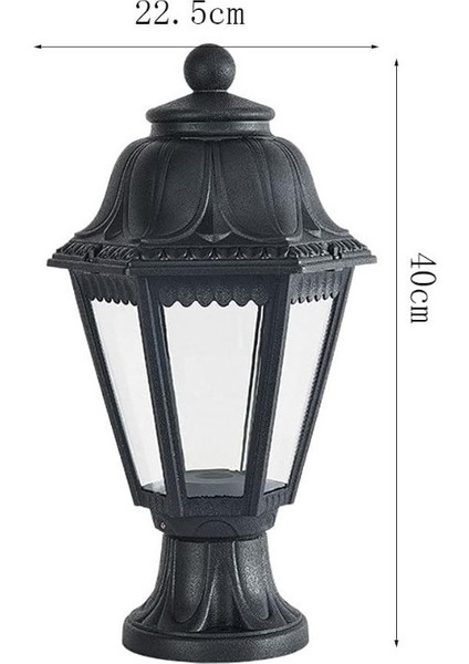 Uzmlight Fumagalli Bahçe Armatür Set Üstü E27 IP55 385X220MM ( Siyah-Şeffaf ) ( Mıkrolot/anna ) (1AD/18KL)