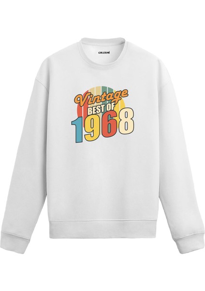 Best Of Vintage 1968 Limited Editiondoğum Tarihi Baskılı Doğum Günü Hediyesi Vintage Retro Sweatshirt