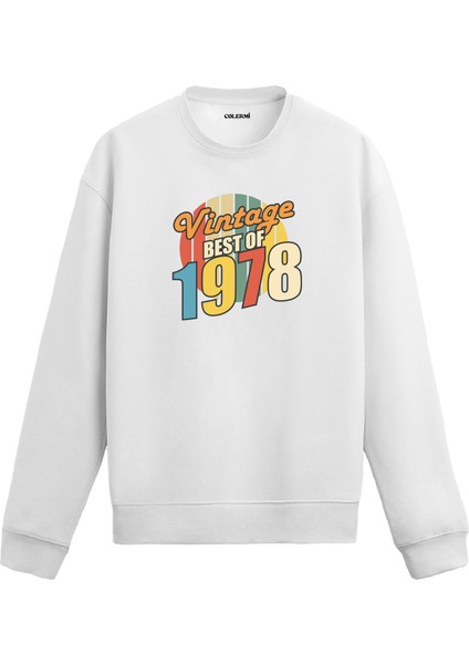 Best Of Vintage 1978 Limited Editiondoğum Tarihi Baskılı Doğum Günü Hediyesi Vintage Retro Sweatshirt