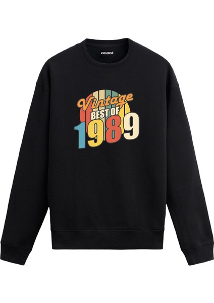 Best Of Vintage 1989 Limited Editiondoğum Tarihi Baskılı Doğum Günü Hediyesi Vintage Retro Sweatshirt