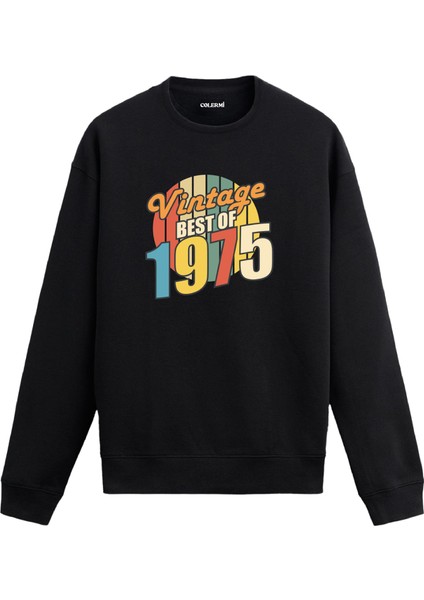 Best Of Vintage 1975 Limited Editiondoğum Tarihi Baskılı Doğum Günü Hediyesi Vintage Retro Sweatshirt