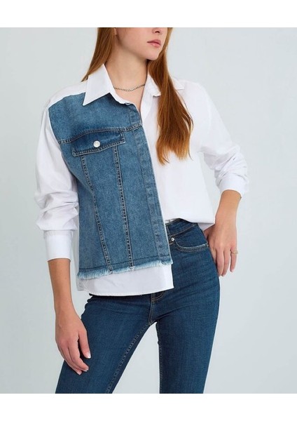 Kot Detaylı Kadın Gömlek fırsatları