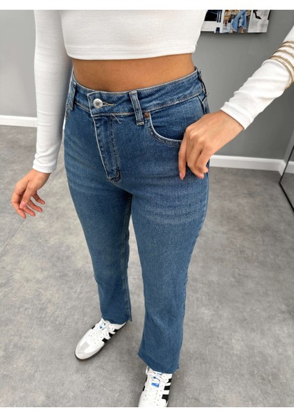 Yüksek Bel Full Length - Stretch Flare Jean