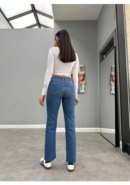 Yüksek Bel Full Length - Stretch Flare Jean