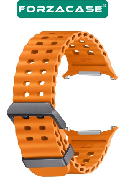 Samsung Galaxy Watch 7 Ultra 47MM ile Uyumlu Delikli Oluklu Silikon Kordon Kayış - FC863 fiyatları