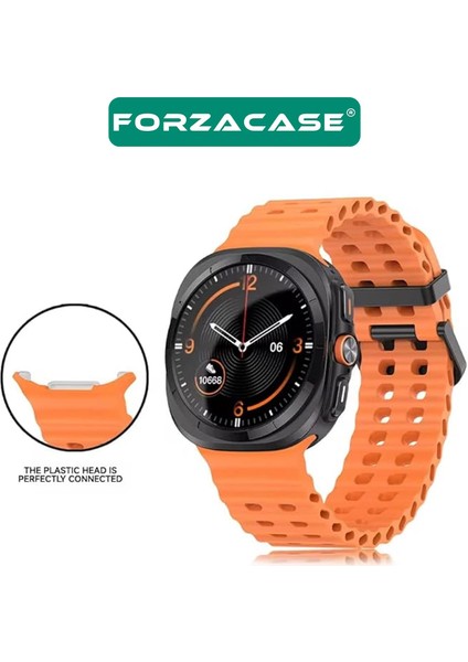 Samsung Galaxy Watch 7 Ultra 47MM ile Uyumlu Delikli Oluklu Silikon Kordon Kayış - FC863 modelleri