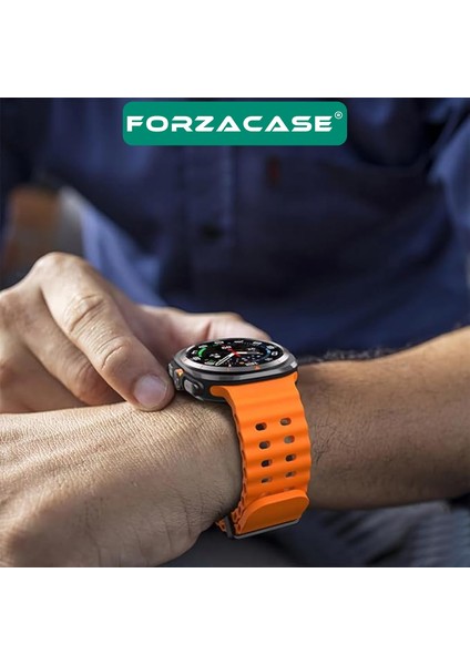 Samsung Galaxy Watch 7 Ultra 47MM ile Uyumlu Delikli Oluklu Silikon Kordon Kayış - FC863 fırsatları