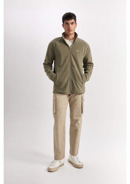 Relax Fit Dik Yaka Polar Fermuarlı Sweatshirt D2349AX24AU fiyatları
