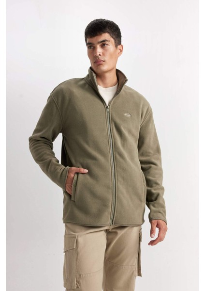 Relax Fit Dik Yaka Polar Fermuarlı Sweatshirt D2349AX24AU modelleri