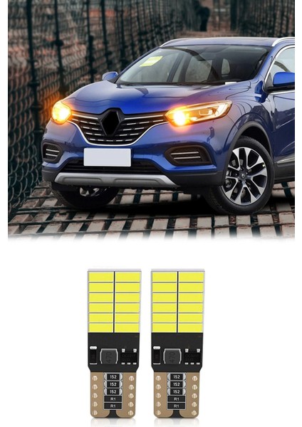 T10 Park LED Iç Aydınlatma Park Ampul Dipsiz Kırmızı 24 Ledli (2ADET)