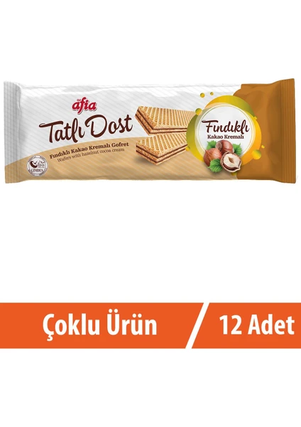 Tatlı Dost Fındıklı Kakao Kremalı Gofret 12X140 gr