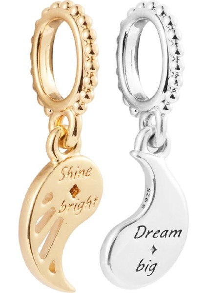 Ayrılabilir Güneş ve Ay Sallantılı Charm