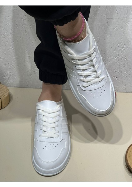 Unisex Su Geçirmez Yüzeye Sahip Kaymaz Tabanlı Bağcıklı Konforlu Sneaker Rahat Günlük Spor Ayakkabı