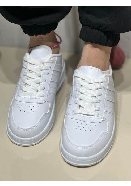 Unisex Su Geçirmez Yüzeye Sahip Kaymaz Tabanlı Bağcıklı Konforlu Sneaker Rahat Günlük Spor Ayakkabı