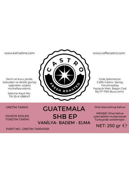 Guatemala SHB Öğütülmüş Moka Pot Kahve 250 gr fiyatları