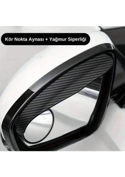 Ayna Üstü Şapkalı Kör Nokta Geçme 2'li Carbon