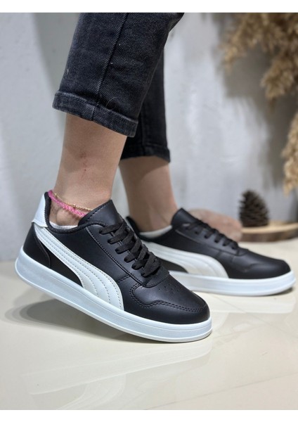 Dmr Günlük Rahat Yumuşak Beyaz Kadın Sneaker Kaymaz Taban Bağcıklı Konforlu Unisex Spor Ayakkabı