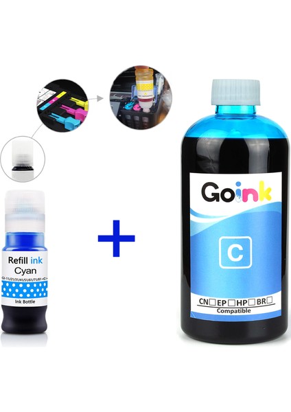 Canon Gı-41 Mavi Mürekkep Muadil 500 ml + 70 ml
