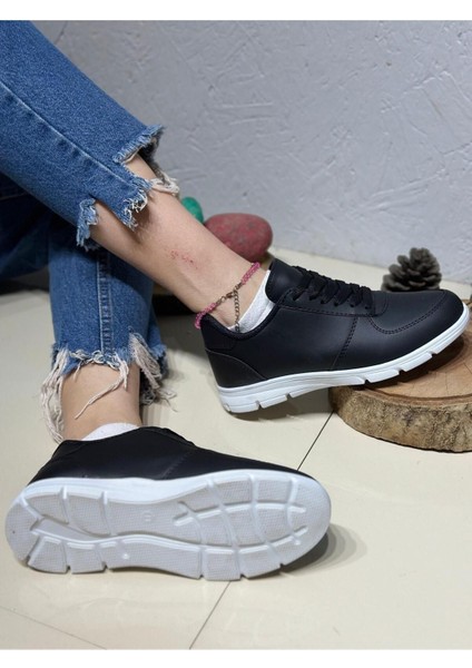 Unisex Siyah Sneaker Ayakkabı