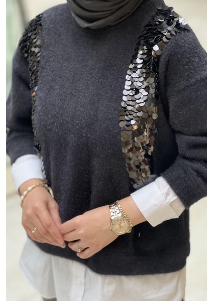 Missemramiss 4653 Pullu Gömlek Garni Angora Tunik