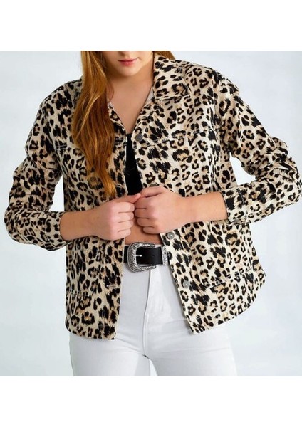 Leopar Gömlek Model Kadın Ceket modelleri