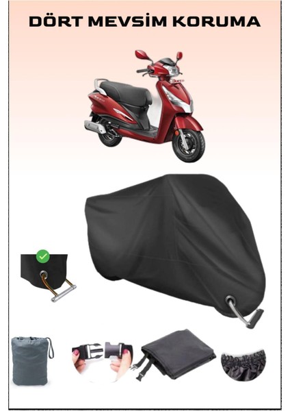 Hero Duet 125 Için Kilit Uyumlu Siyah Motosiklet Branda, Güvenli, Su Geçirmez