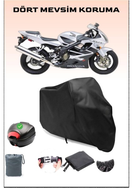 Honda Cbr 600 F Sport Arka Çanta Uyumlu Siyah Motosiklet Branda Su Geçirmez Dayanıklı Kumaş