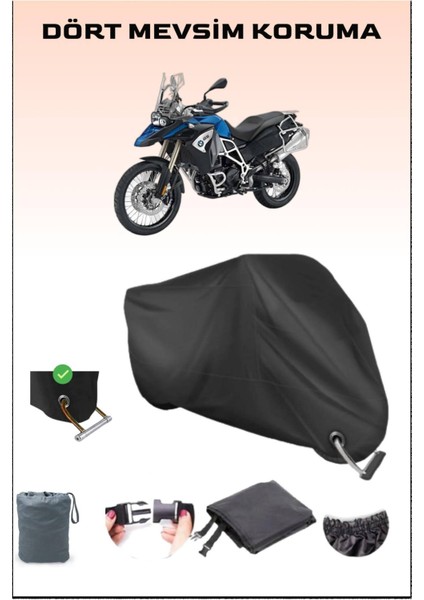 Bmw F 800 Gs Adventure Için Kilit Uyumlu Siyah Motosiklet Branda, Güvenli, Su Geçirmez
