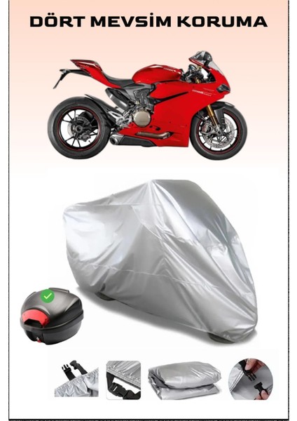 Ducati Panigale 1299 S Arka Çanta Uyumlu Motosiklet Branda Su Geçirmez Dayanıklı Kumaş