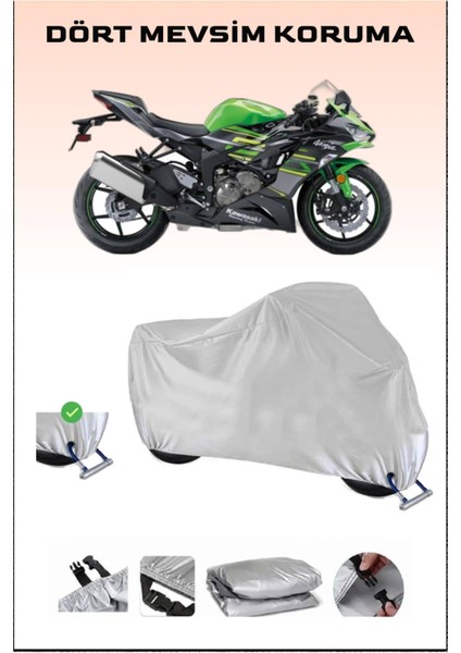 Kawasaki Ninja Zx-6R Için Kilit Uyumlu Motosiklet Branda, Güvenli, Su Geçirmez Dayanıklı Kumaş