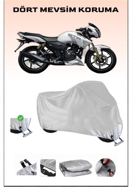 Tvs Apache Rtr 180 Için Kilit Uyumlu Motosiklet Branda, Güvenli, Su Geçirmez Dayanıklı Kumaş