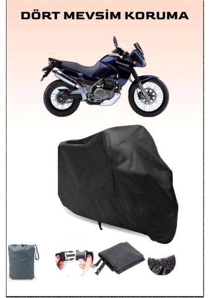 Kawasaki Kle 500 Uyumlu Siyah Motorsiklet Branda, Motor Örtüsü