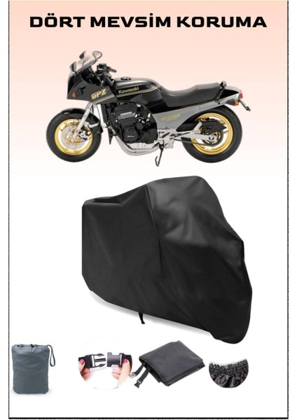 Kawasaki Gpz 900 R Uyumlu Siyah Motorsiklet Branda, Motor Örtüsü