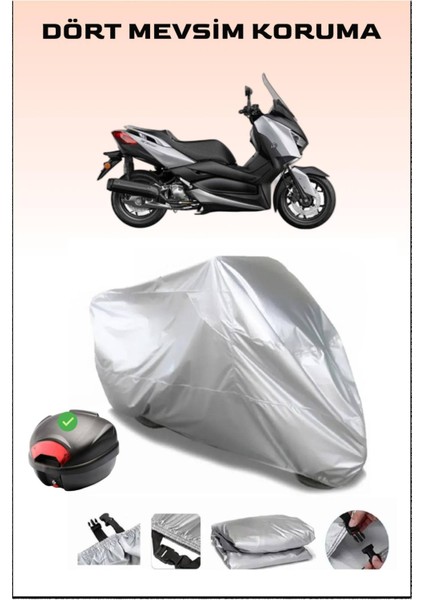 Yamaha X-Max 125 Abs Arka Çanta Uyumlu Motosiklet Branda Su Geçirmez Dayanıklı Kumaş