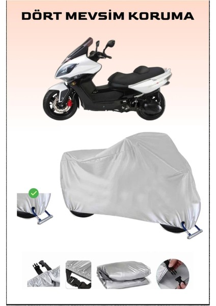 Kymco Xciting 500I R Için Kilit Uyumlu Motosiklet Branda, Güvenli, Su Geçirmez Dayanıklı Kumaş