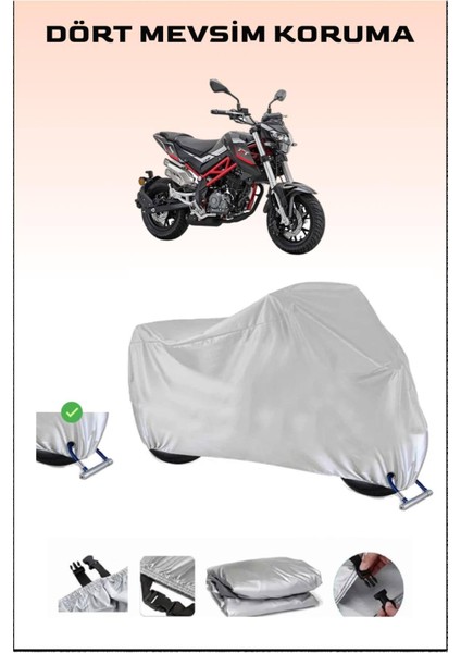Benelli Tnt 125 Için Kilit Uyumlu Motosiklet Branda, Güvenli, Su Geçirmez Dayanıklı Kumaş