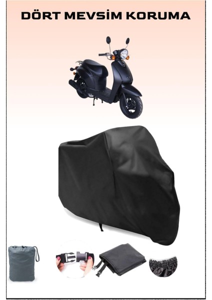 Arora Ar 50-20 Today Uyumlu Siyah Motorsiklet Branda, Motor Örtüsü