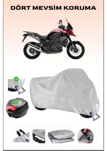 Honda Vfr 1200 X Crosstourer Için Arka Çanta Ve Kilit Uyumlu Gri Motosiklet Branda, Güvenli