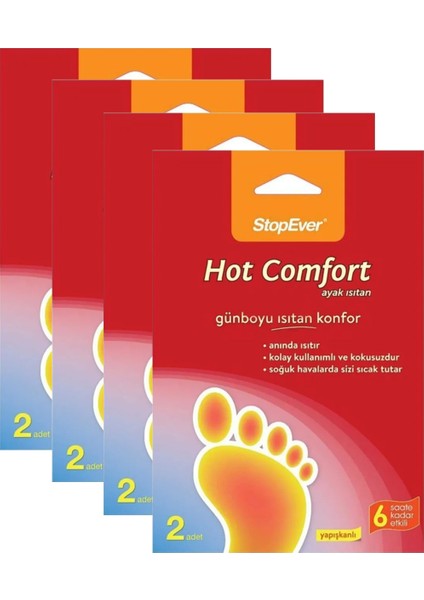 Hot Comfort Ayak Isıtan 2'Li Paket X4