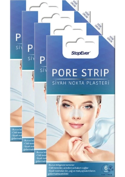 Pore Strip Siyah Nokta Plasteri 1 Paket 6 Adet Plaster X4