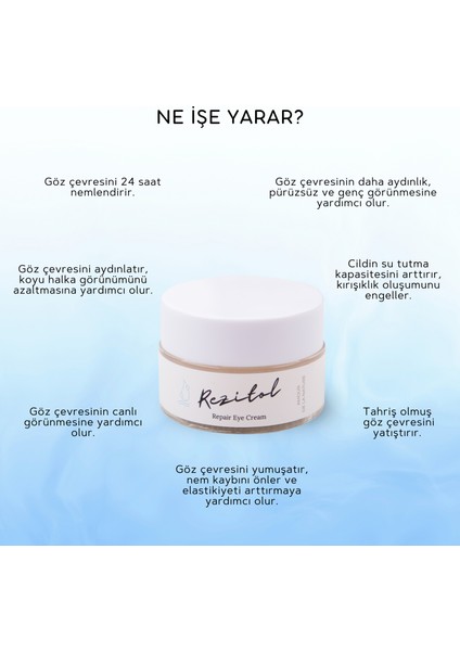 Amour De La Nature Rezitol Göz Altı Kremi 20ML Koyu Leke Karşıtı Yoğun Nemlendirici Krem