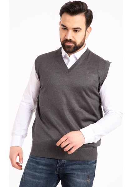 Erkek Ince Yün Triko Örgü Regular Kalıp Baba Süveter 5120