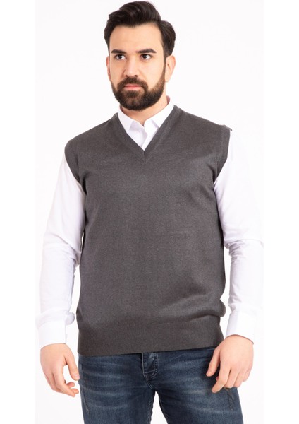 Erkek Ince Yün Triko Örgü Regular Kalıp Baba Süveter 5120