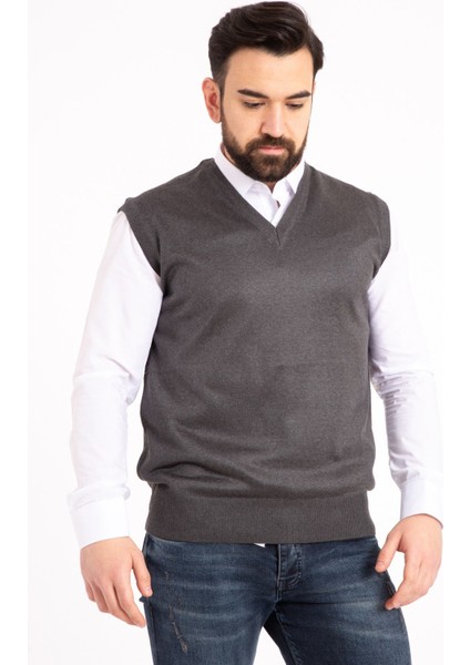 Erkek Ince Yün Triko Örgü Regular Kalıp Baba Süveter 5120