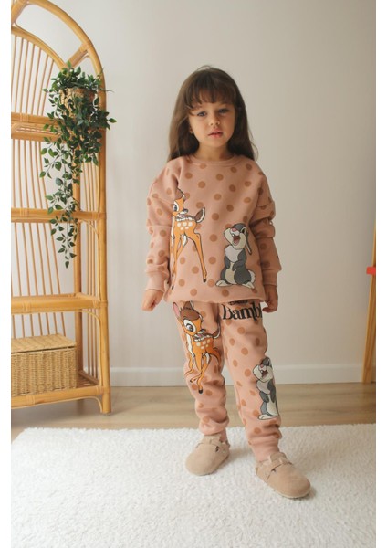 Çizgi Film Karakterli Alt Üst Takım Benekli