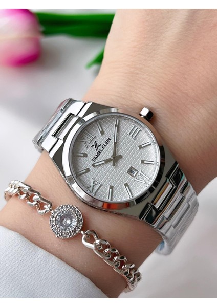 Çelik Kordon 30 mt Suya Dayanıklı Kadın Kol Saati+Bileklik BFG.10734.X1