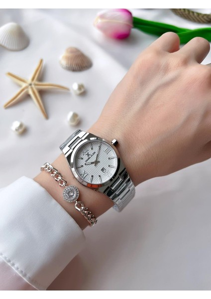 Çelik Kordon 30 mt Suya Dayanıklı Kadın Kol Saati+Bileklik BFG.10734.X1 fiyatları